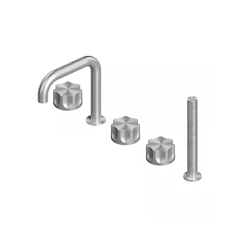 QuadroDesign MODO 1798AS Смеситель на борт ванны, цвет Brushed Stainless Steel