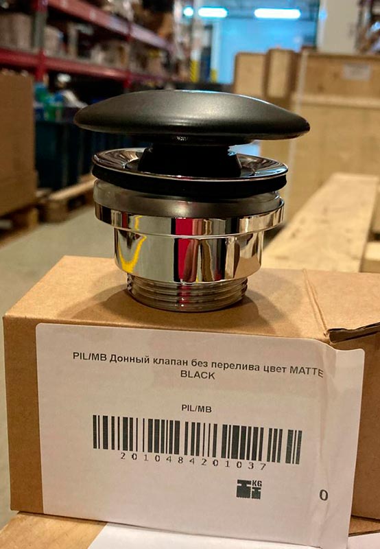 Terzofoco PIL/MB Донный клапан / черный матовый (DRAINS MATTE BLACK)
