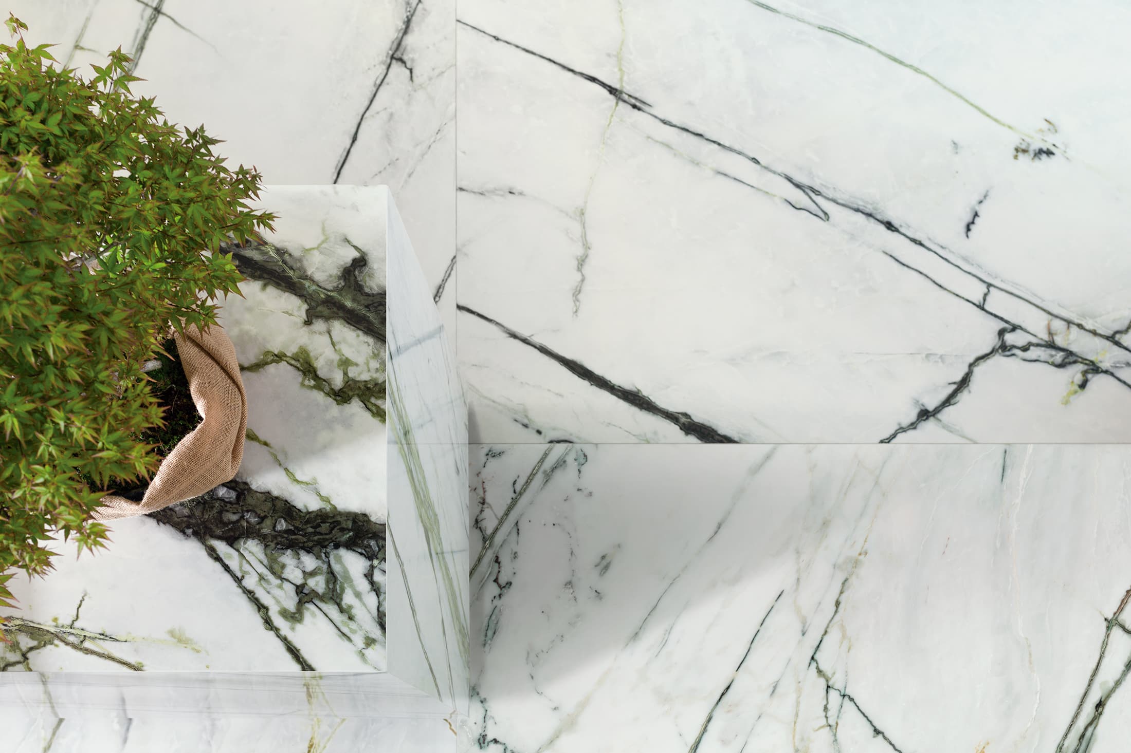 Керамогранит PORCELANOSA XLIGHT CALACATTA GREEN POLISHED 120х120x6 G-2531