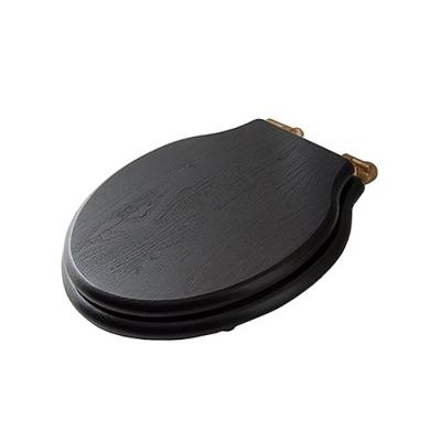 ™ GLOBO PS22RN Сиденье деревянное PAESTUM с системой softclose, Rovere NERO, бронза