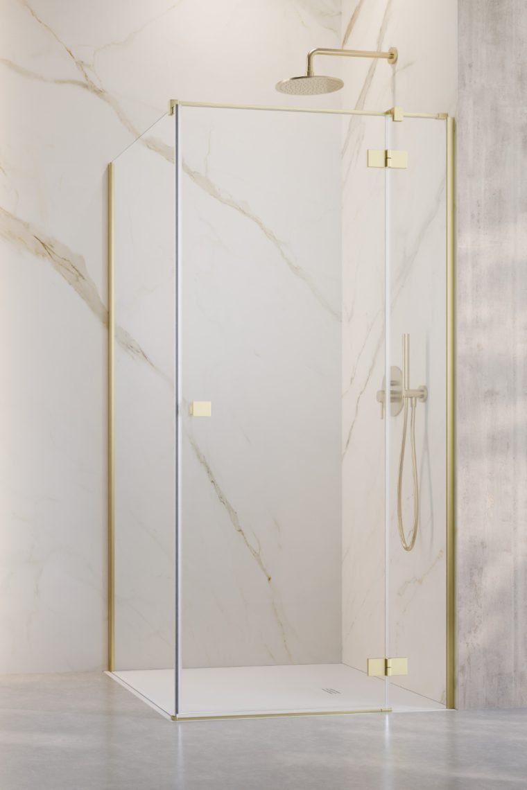 Essenza KDJ Door 100 Left Brushed Light Gold/прозрачное