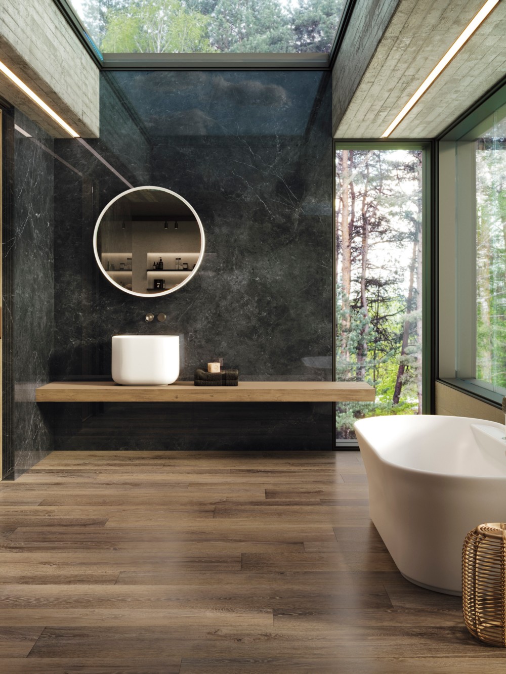 Керамогранит PORCELANOSA XLIGHT NERO VELLUTO POLISHED 120х270 G-2515