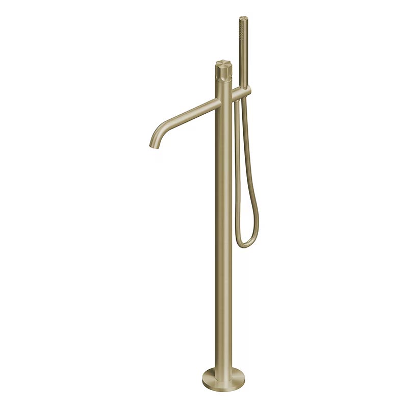QuadroDesign MODO 1762/1OC Смеситель для ванны напольный, цвет Light Gold