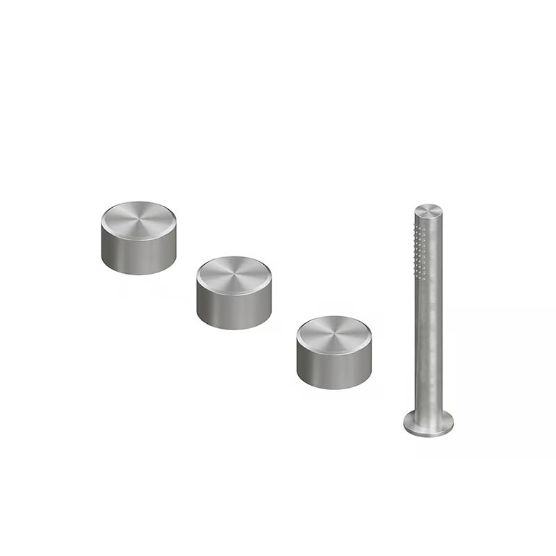 QuadroDesign STEREO 1699AS Смеситель на борт ванны без излива, цвет Brushed Stainless Steel