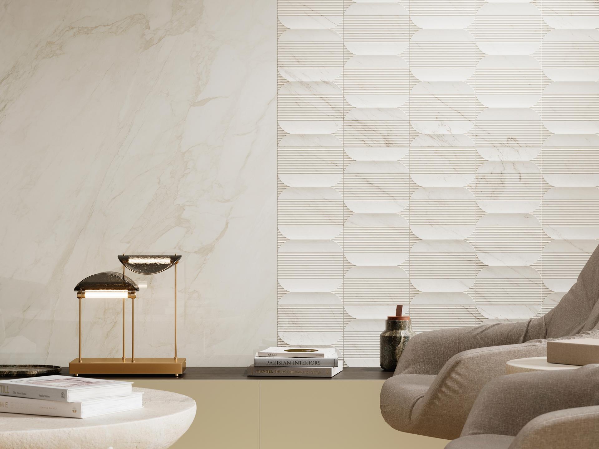 Керамическая плитка  PORCELANOSA GLEM WHITE DECO 59.6х150 G-278
