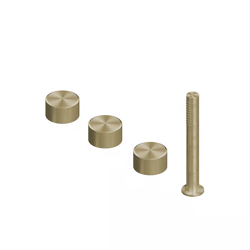 QuadroDesign STEREO 1699OC Смеситель на борт ванны без излива, цвет Light Gold