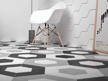 Керамогранит TRAPEZIUM FLOOR R9 ICE WHITE MATT (113854) 9.8x23 от WOW (Испания)