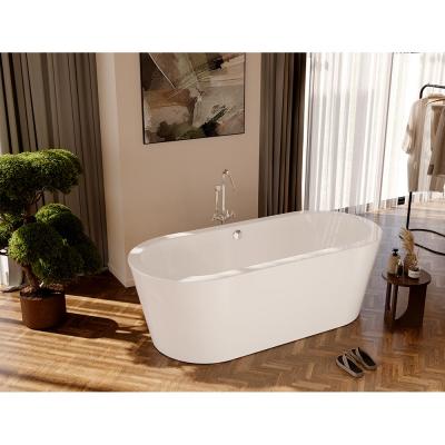 0100-309 COOL Ванна акриловая отдельностоящая 180x80x62H, щелевой перелив, белая глянцевая