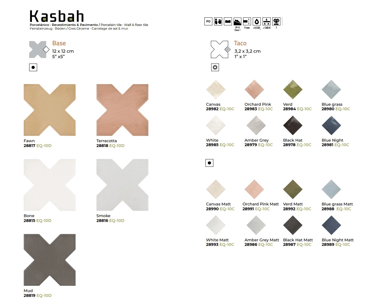 Керамогранит EQUIPE KASBAH TERRACOTTA 12х12 EQ-10D