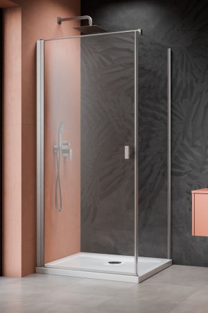 Nes Brushed Nickel KDJ I Door 80 Right прозрачное