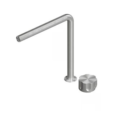 QuadroDesign MODO 1732TAS Смеситель для раковины на 2 отверстия из столешницы 259mm, цвет Brushed Stainless Steel