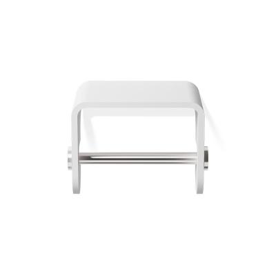 Decor Walther 0974555 STONE TPH4 Держатель туалетной бумаги Белый / Сталь матовая