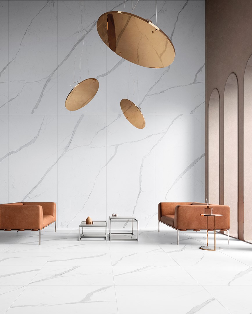 Керамогранит слэб MIRAGE STATUARIO FINE JL 01 LUC SQ 120х278x6 (Италия)