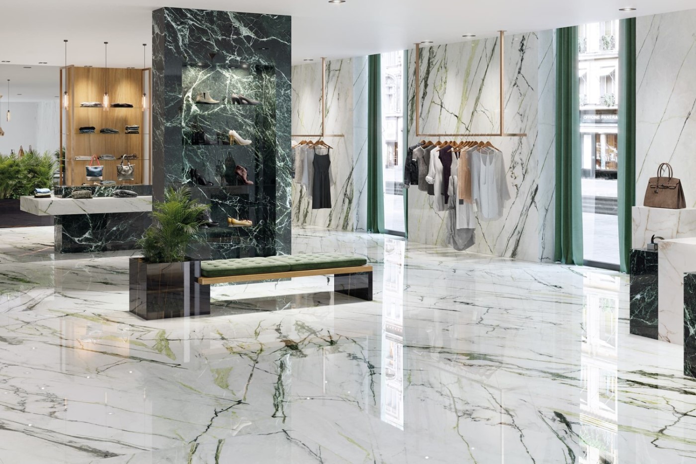 Керамогранит PORCELANOSA XLIGHT CALACATTA GREEN 04 SILK 120х270 G-2705