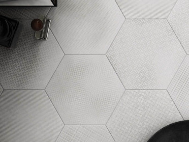 Керамогранит URBAN HEXAGON MELANGE SILVER 25.4x29.2 от Equipe Ceramicas (Испания)