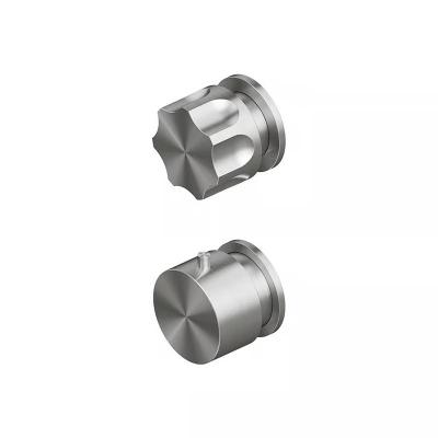 QuadroDesign MODO 1748.00AS Смеситель термостатический из стены с 1-м запорным вентилем, цвет Brushed Stainless Steel