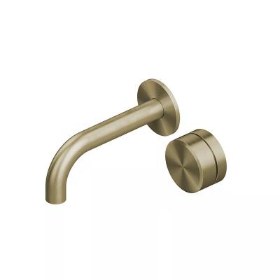 QuadroDesign STEREO 1610TOC Смеситель для раковины на 2 отверстия из стены, цвет Light Gold