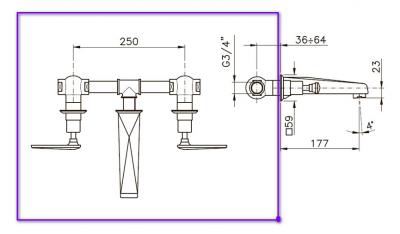 Nicolazzi C1077DX Встраиваемая часть для смесителя со стены