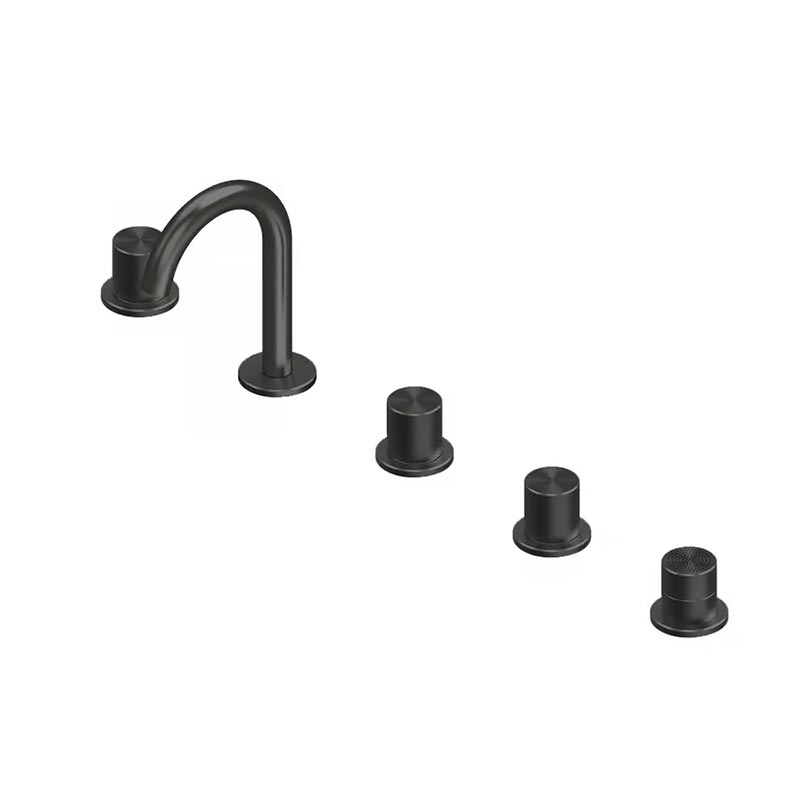 QuadroDesign HUM 2495ON Смеситель на борт ванны, цвет Black Gold