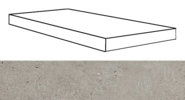 Угловая ступень REX LA ROCHE GREY GRADINO DX (742258) правая 33x120x3 от REX Ceramiche (Италия)