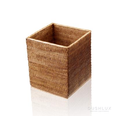 Decor Walther Basket QK Корзина для бумаги 25x25x30см, цвет: ротанг темный