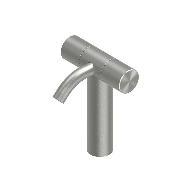 QuadroDesign HUM 2403VAS Смеситель для раковины на 1 отверстие из столешницы с запорными вентилями средний, цвет Brushed Stainless Steel
