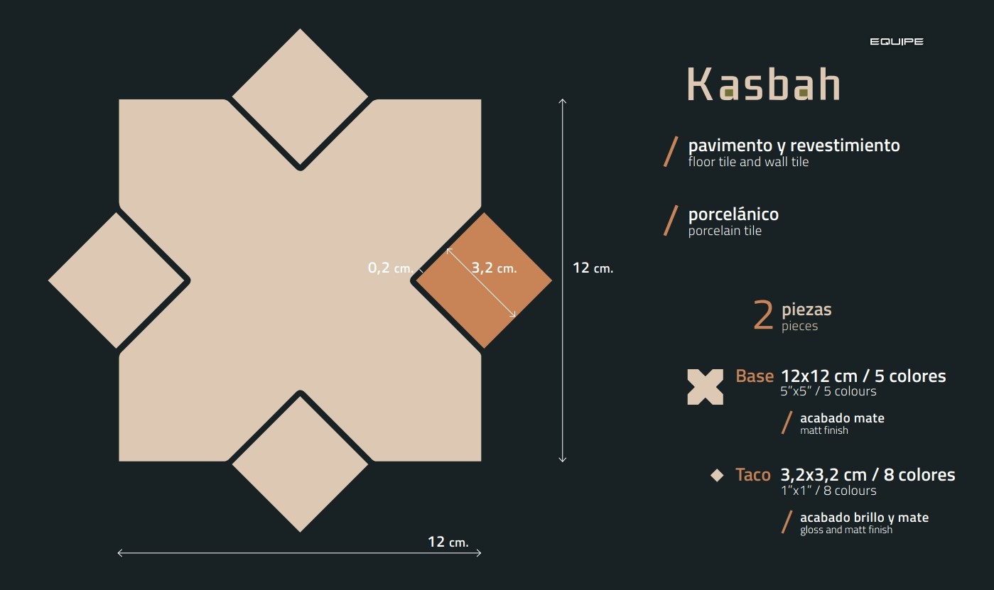 Керамогранит EQUIPE KASBAH TERRACOTTA 12х12 EQ-10D