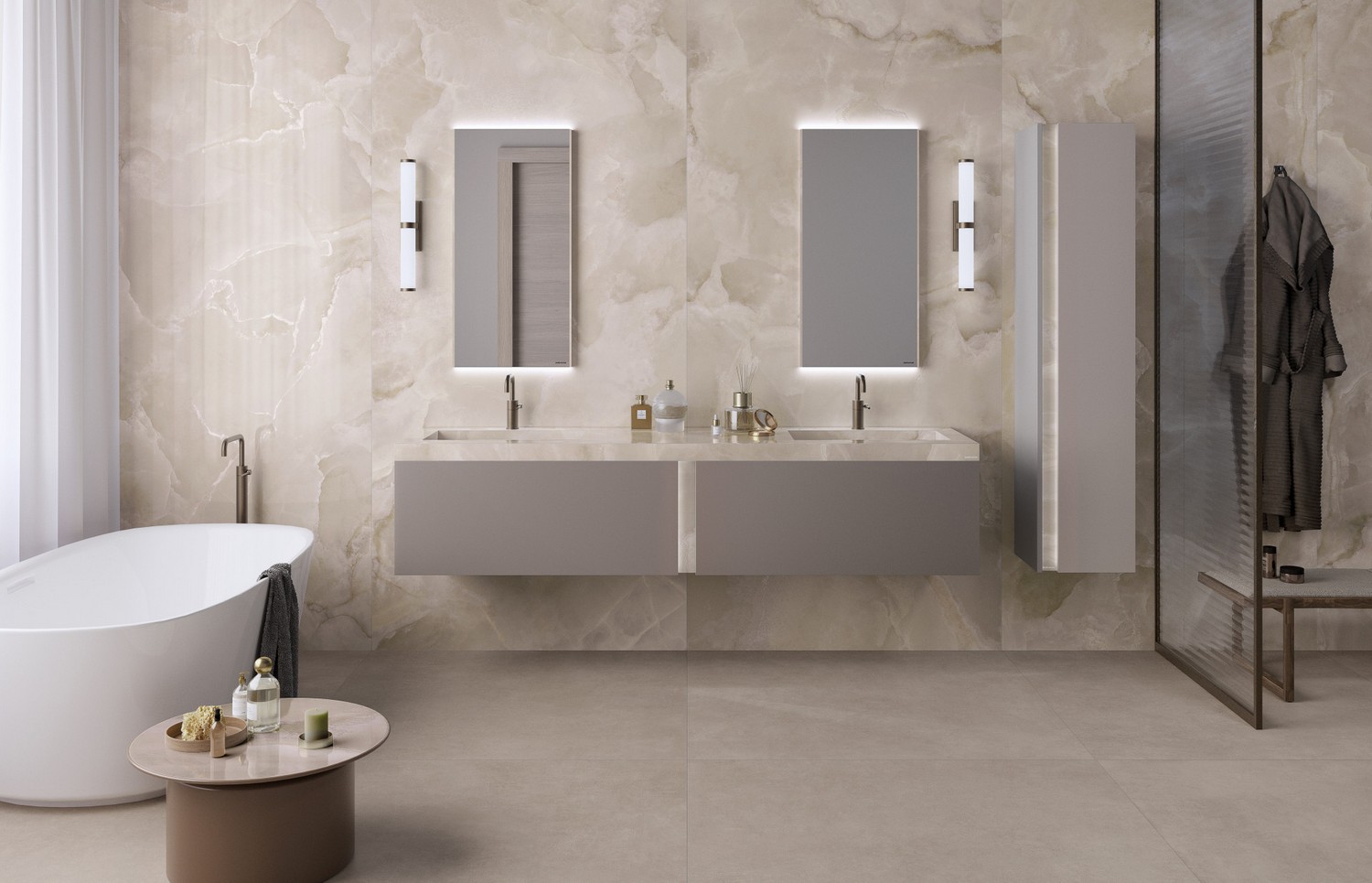 Керамогранит MIRAGE LEAD GREY ON 02 LUC SQ 120х120x0.9 (Италия)