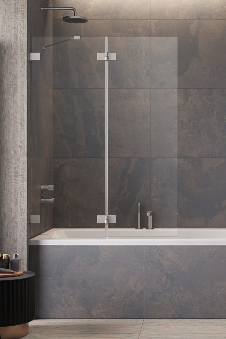 Шторка на ванну Essenza Pro Brushed Nickel PND II 110 Left
