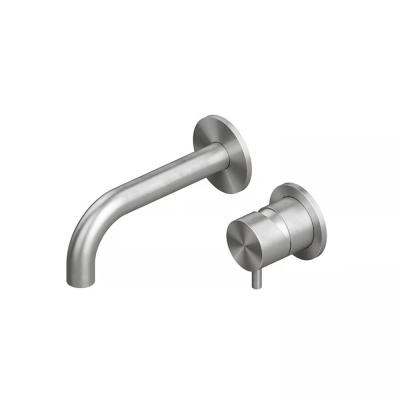 QuadroDesign SOURCE/OTTAVO 1313.00AS Смеситель для раковины на 2 отв. из стены, цвет Steel