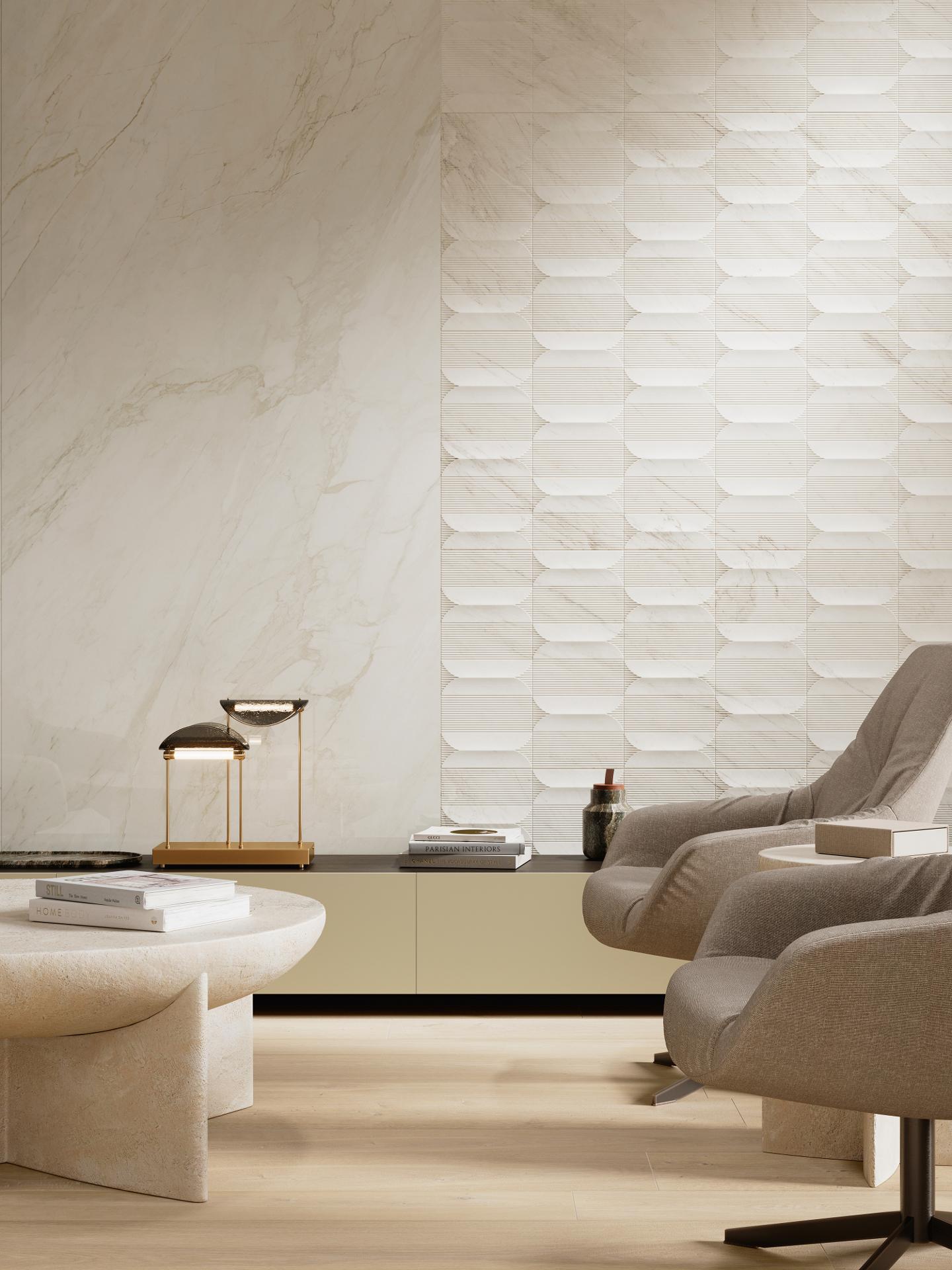 Керамическая плитка  PORCELANOSA GLEM WHITE DECO 59.6х150 G-278
