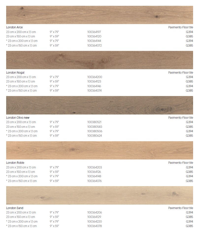 Керамогранит PORCELANOSA LONDON ARCE 23х150 G-385