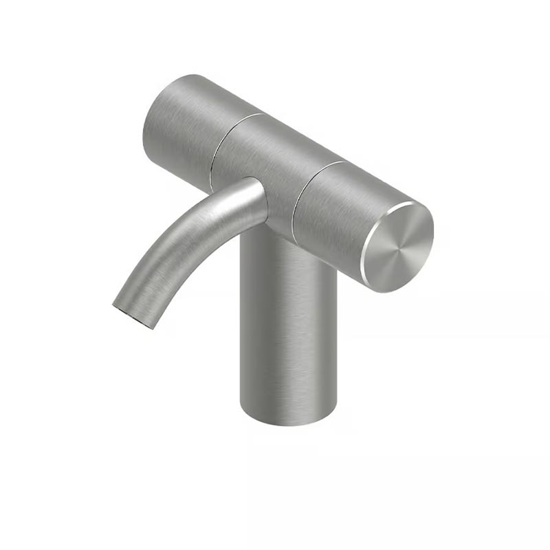 QuadroDesign HUM 2401VAS Смеситель для раковины на 1 отверстие из столешницы с запорными вентилями, цвет Brushed Stainless Steel