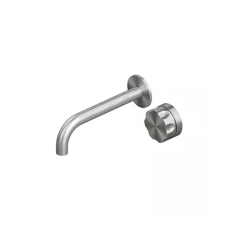 QuadroDesign MODO 1711TAS Смеситель для раковины на 2 отверстия из стены 250mm, цвет Brushed Stainless Steel