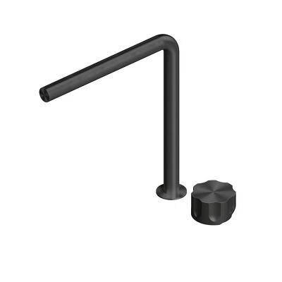 QuadroDesign MODO 1732TON Смеситель для раковины на 2 отверстия из столешницы 259mm, цвет Black Gold