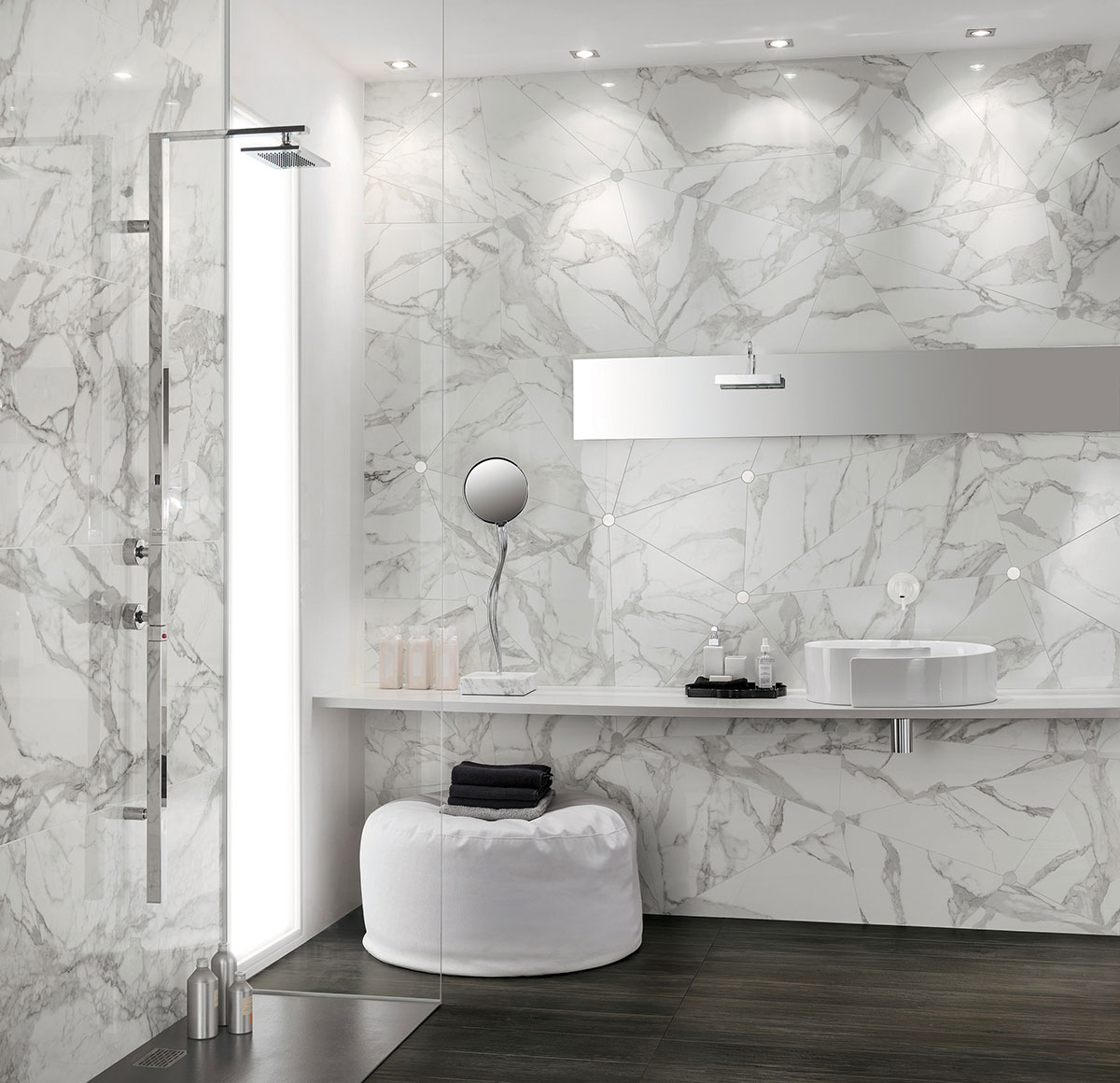 Керамогранит слэб MIRAGE STATUARIO LUNENSIS JW 12 B LUC STU NO SQ 162х324x1.2 (Италия)