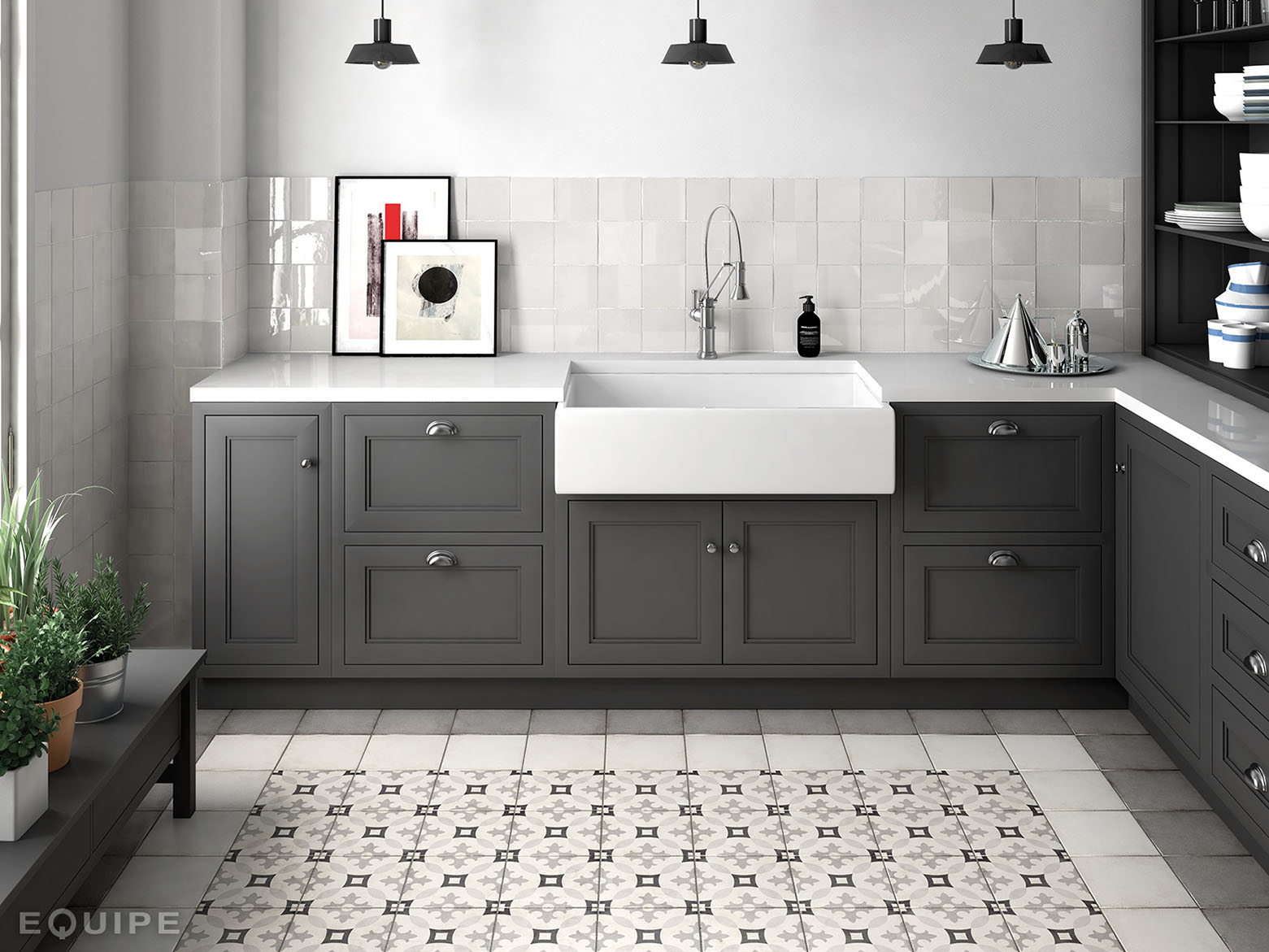 Керамогранит EQUIPE ART NOUVEAU KARLSPLATZ GREY 20х20 EQ-5