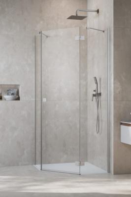 Essenza 8 Brushed Nickel PTJ Door Right Brushed Nickel/Transparent