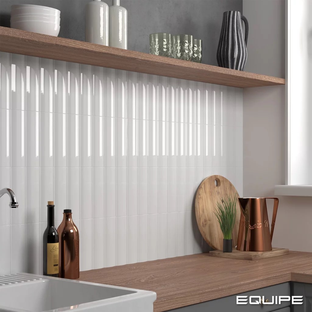 Керамическая плитка  EQUIPE VIBE GESSO WHITE MATT OUT 6.5х20 EQ-4