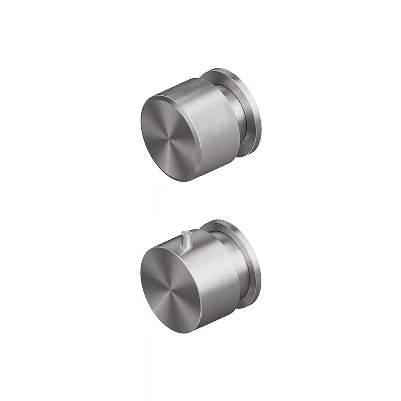 QuadroDesign STEREO 1648.0.00AS Смеситель термостатический из стены с 1-м запорным вентилем, цвет Brushed Stainless Steel