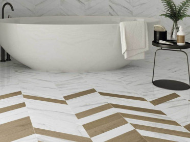 Керамогранит 60 GRAD CHEVRON A CALACATTA (120272) 9.8x52.2 от WOW (Испания)