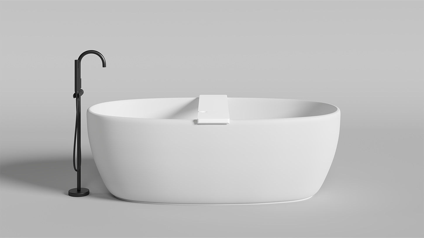 Полка для ванны GABBIANO BASIC из S-Stone 900x200x30 мм (1906202M)