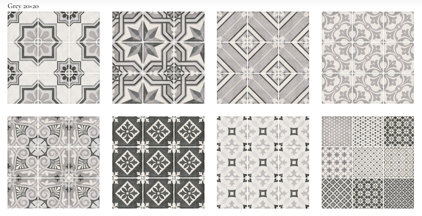 Керамогранит EQUIPE ART NOUVEAU KARLSPLATZ GREY 20х20 EQ-5