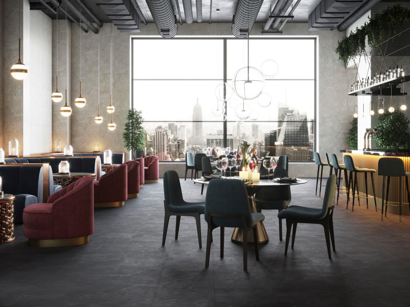 Керамогранит PORCELANOSA IMAGE DARK 40х80x1.15 G-349