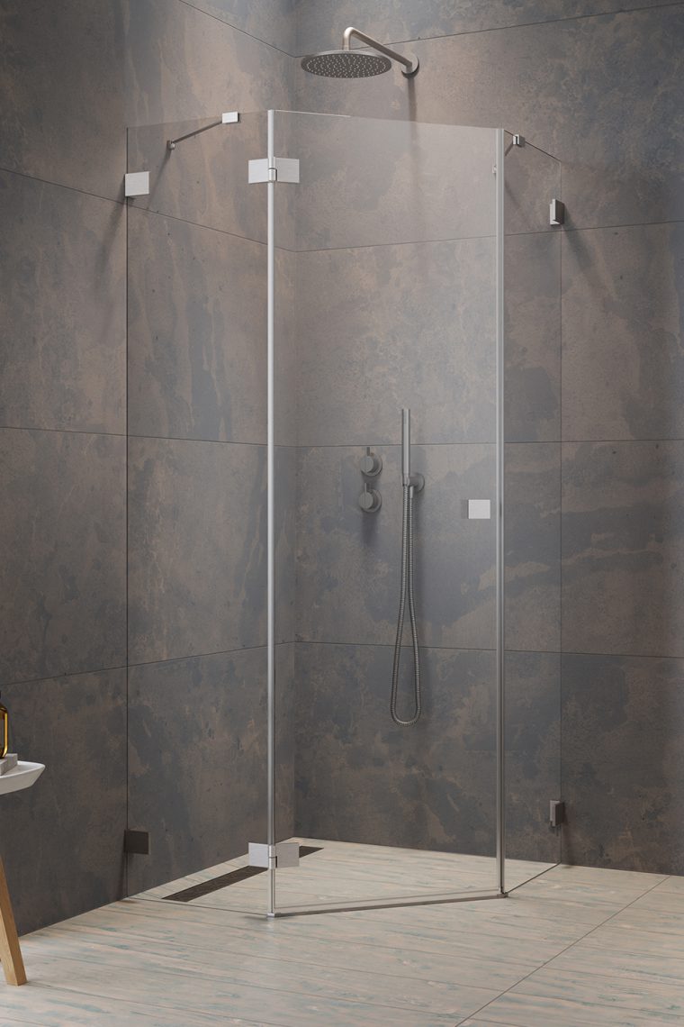Essenza Pro 8 Brushed Nickel PTJ Door Left прозрачное